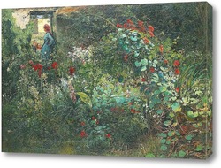   Постер Розовый сад с фигурами, 1879