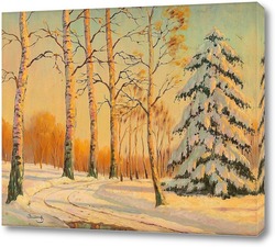   Постер зимний пейзаж