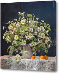   Постер Букет полевых цветов с абрикосами
