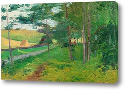   Картина Пейзаж со стогом сена