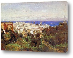   Постер Вид Генуи спрогулочной площадки в Аска Сола.1843