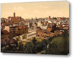   Постер Вид Рим, Италия. 1890-1900 гг