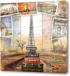   Постер Париж ретро