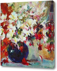   Картина Н. Фешин Натюрморт с цветами (авторская копия)