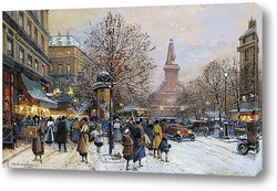   Картина Площадь Республики зимой