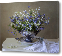   Постер Натюрморт с букетом весенних цветов