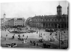   Постер Знаменская площадь. Вид на Николаевский вокзал и памятник Александру III 1913