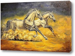   Картина Белые кони