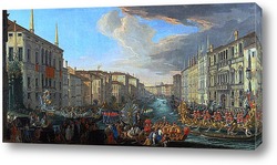   Картина Регата на Большом канале в Венеции в честь короля датского Фридр