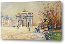   Постер Париж, Сад Тюильри, Карусели Лувра