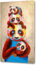   Постер Семья панды