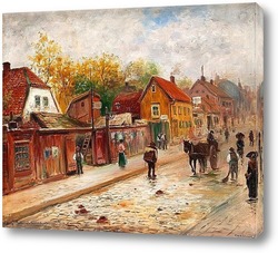   Картина Старая Стокгольмовская улица Норрланд