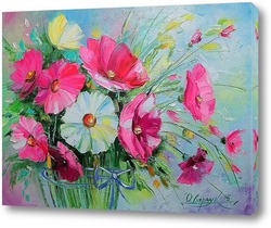   Картина Полевые цветы в вазе