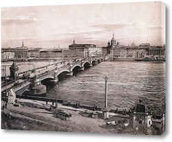   Постер Николаевский мост. Вид с Васильевского острова 1907  –  1908
