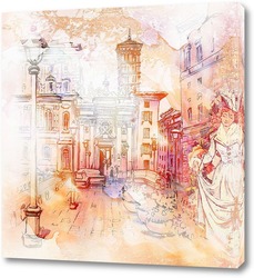   Постер Живописный Рим