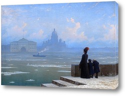   Картина Ледоход на реке Неве в Санкт-Петербурге