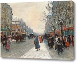   Постер Зимняя уличная сцена, 1913