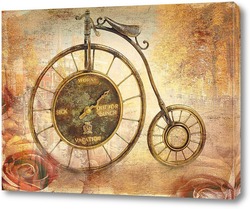   Постер Часы в виде велосипеда