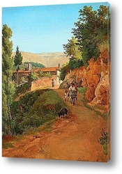   Постер Итальянский горный пейзаж