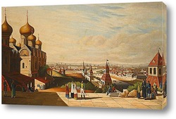   Постер Панорамный вид на Москву с Кремлем