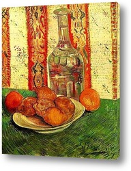   Картина Натюрморт с графином и лемонами на тарелке