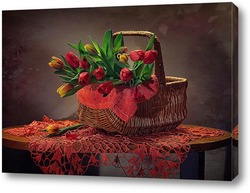   Постер Корзинка тюльпанов