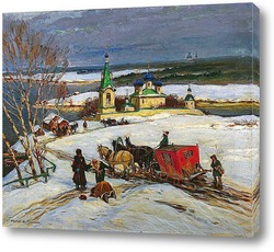   Картина Русская деревня