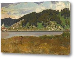   Картина Пейзаж вокруг озера