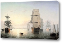   Картина Закат на Бостонском заливе