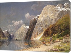   Постер Озеро в горах