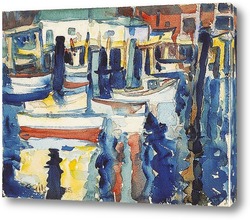   Картина Дома над водой с лодками