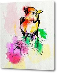   Постер Акварельная пташка