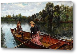   Картина На реке