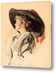   Постер Профиль красивой девушки, 1902