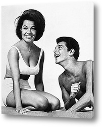   Постер Аннет Фелицелли и Фрэнк Авалон в фильме<Пляжная команда>,1967г.