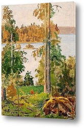   Постер Вид на озеро