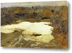   Картина Последний снег. Саввинская слобода. 1884