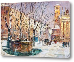   Картина Милан в зимний период