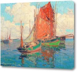   Картина Лодки c тунцом