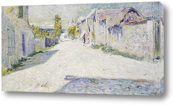   Картина Живерни: Дорога с видом на запад в сторону церкви.
