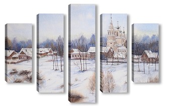 Модульная картина Спасо-Архангельская церковь города Тутаев