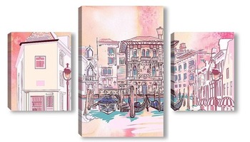 Модульная картина Венеция Италия