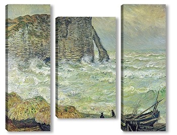 Модульная картина Этрета, Бурное море (1883)