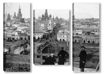 Модульная картина 1898 г. Вид на Кремль и часть Зарядья