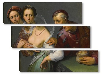  Дурак с двумя женщинами, 1595