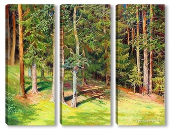 Модульная картина Русский лес