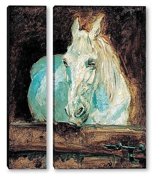 Модульная картина Белая лошадь