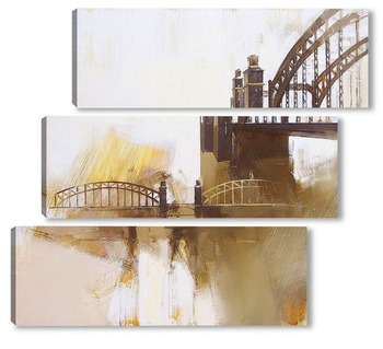 Модульная картина Большеохтинский мост