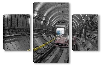 Модульная картина Тоннель метро