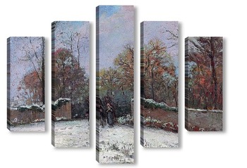 Модульная картина Вход в лес Марли (Снежный эффект)